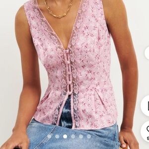 Reformation Cristina Top in Pink Floral